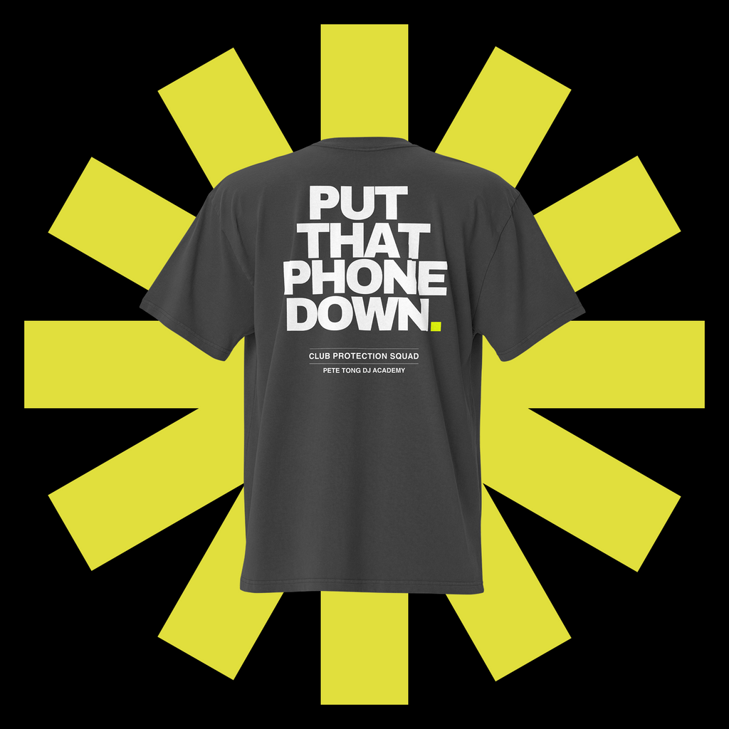 Oversized faded t-shirt - PUT THAT PHONE DOWN