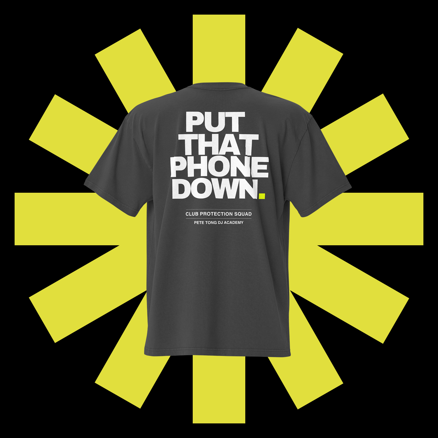 Oversized faded t-shirt - PUT THAT PHONE DOWN