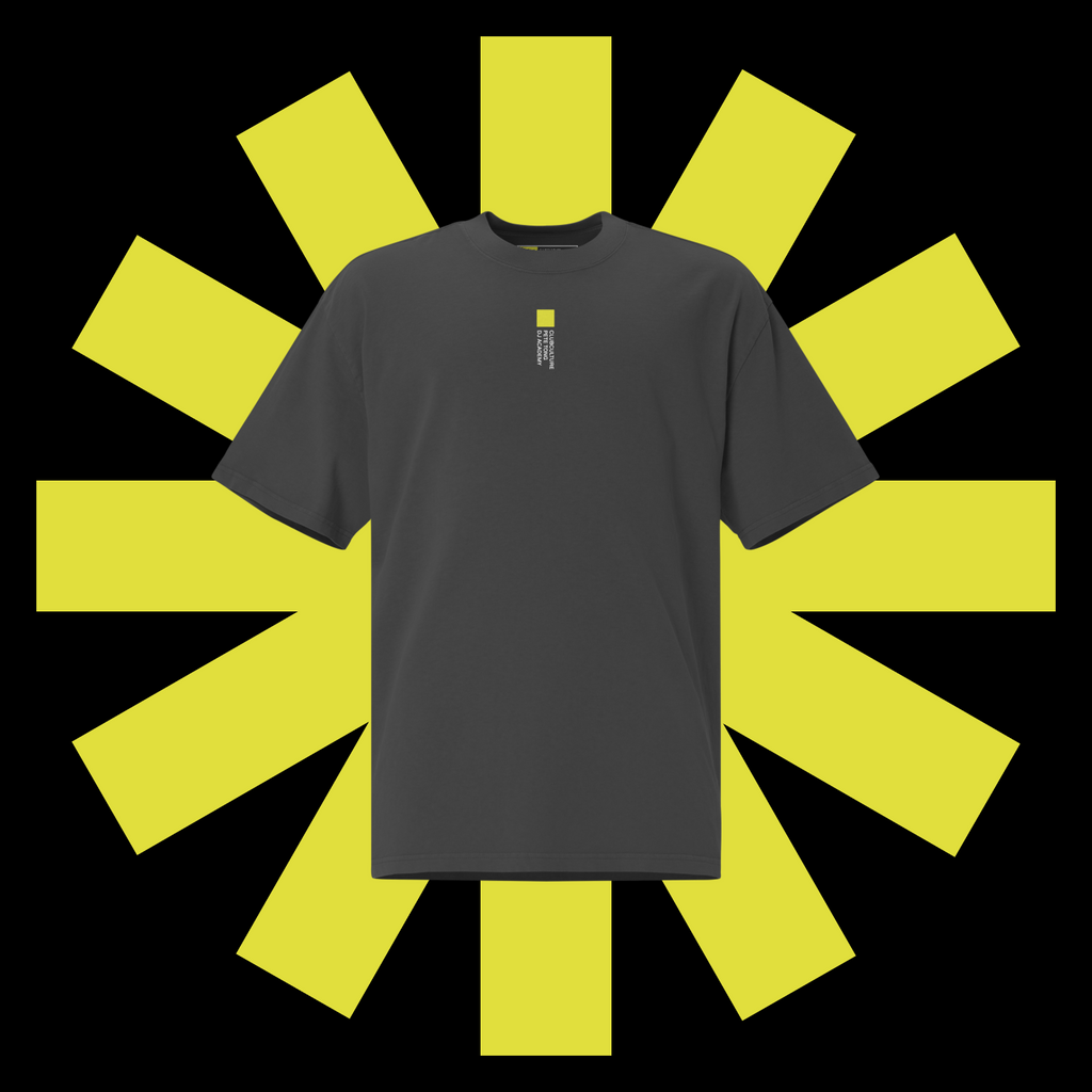 Oversized faded t-shirt - MUSIC FIRST - EGO LAST